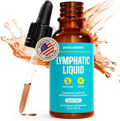 Lymphatic Support Liquid – Herbal Liquid Wellness Formula for Daily Cleanse, Fluid Balance & Wellness Support – Vegan – 2 Fl Oz