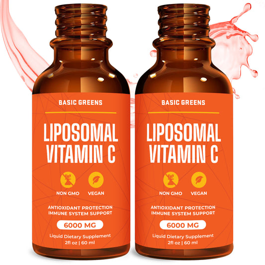 BASIC GREENS Liposomal Vitamin C Liquid – High Absorption Immune Support & Antioxidant Boost | Advanced Liposomal Delivery, Non-GMO, Vegan-Friendly Vitamin C Supplement, 4 Fl Oz (Copy)